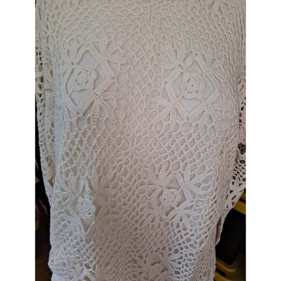 Vintage A Little Extra Spice Doily Crochet Long Sleeve Top Size Large‎ - Picture 3 of 7